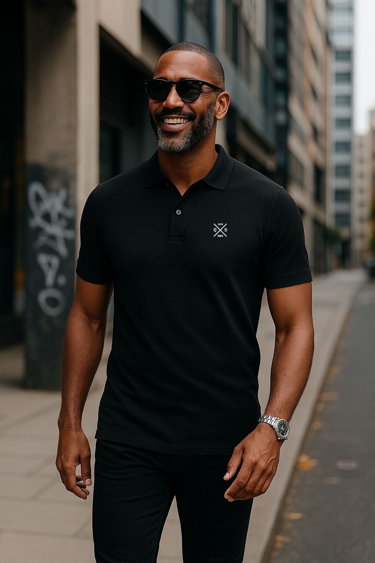 Polo QS Noir Classique