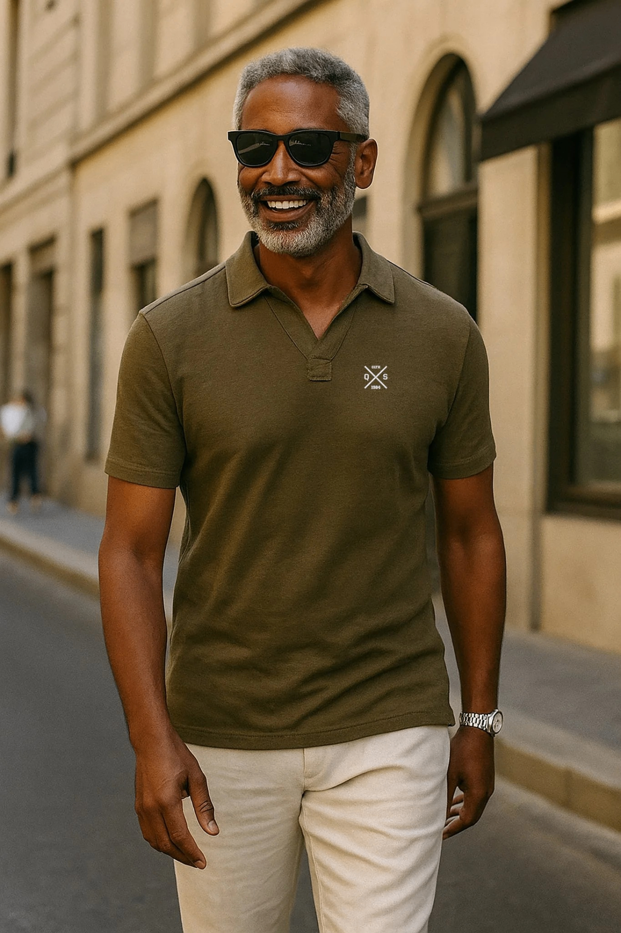 Polo QS Premium Lin Olive