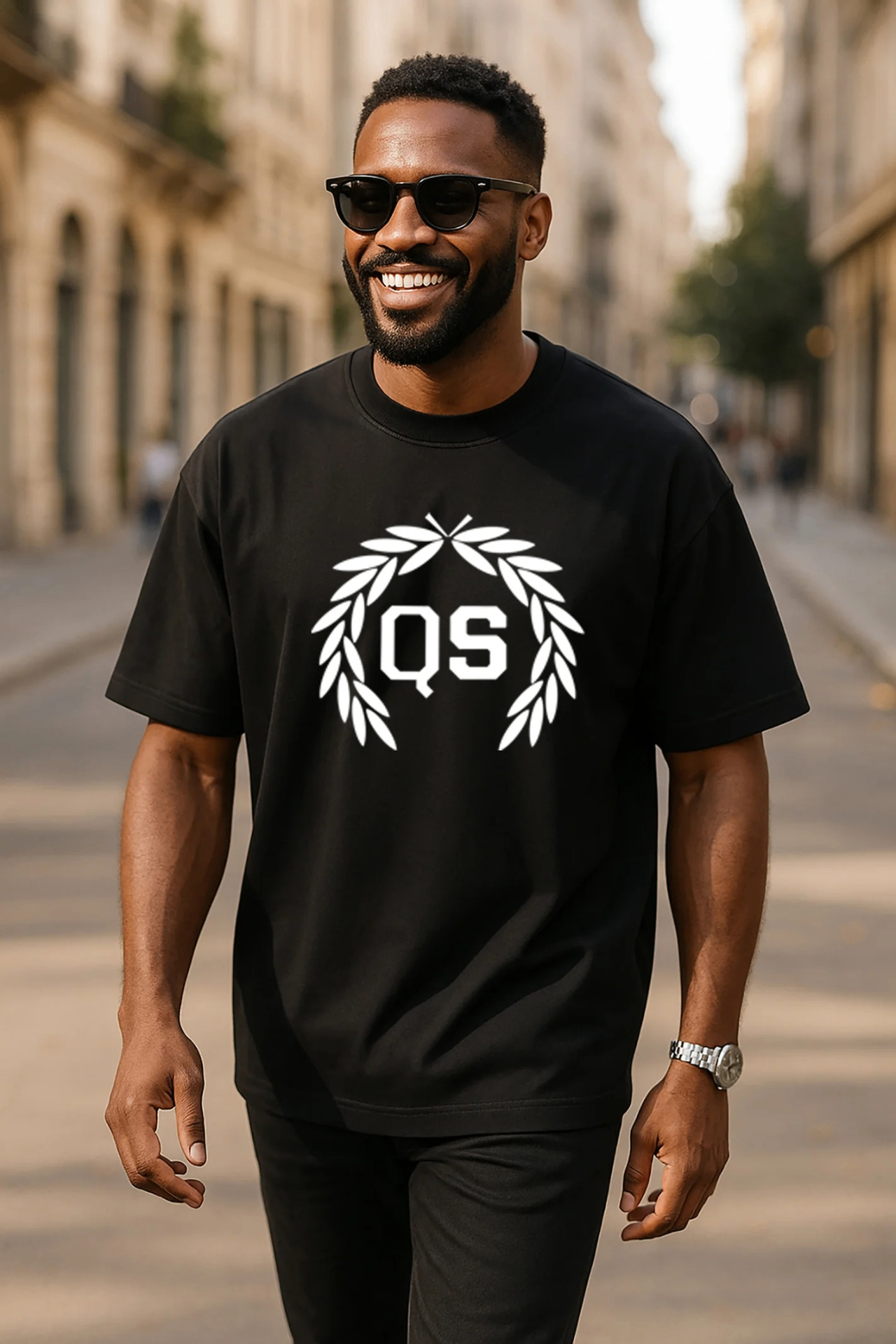 Tee QS Laurel Noir