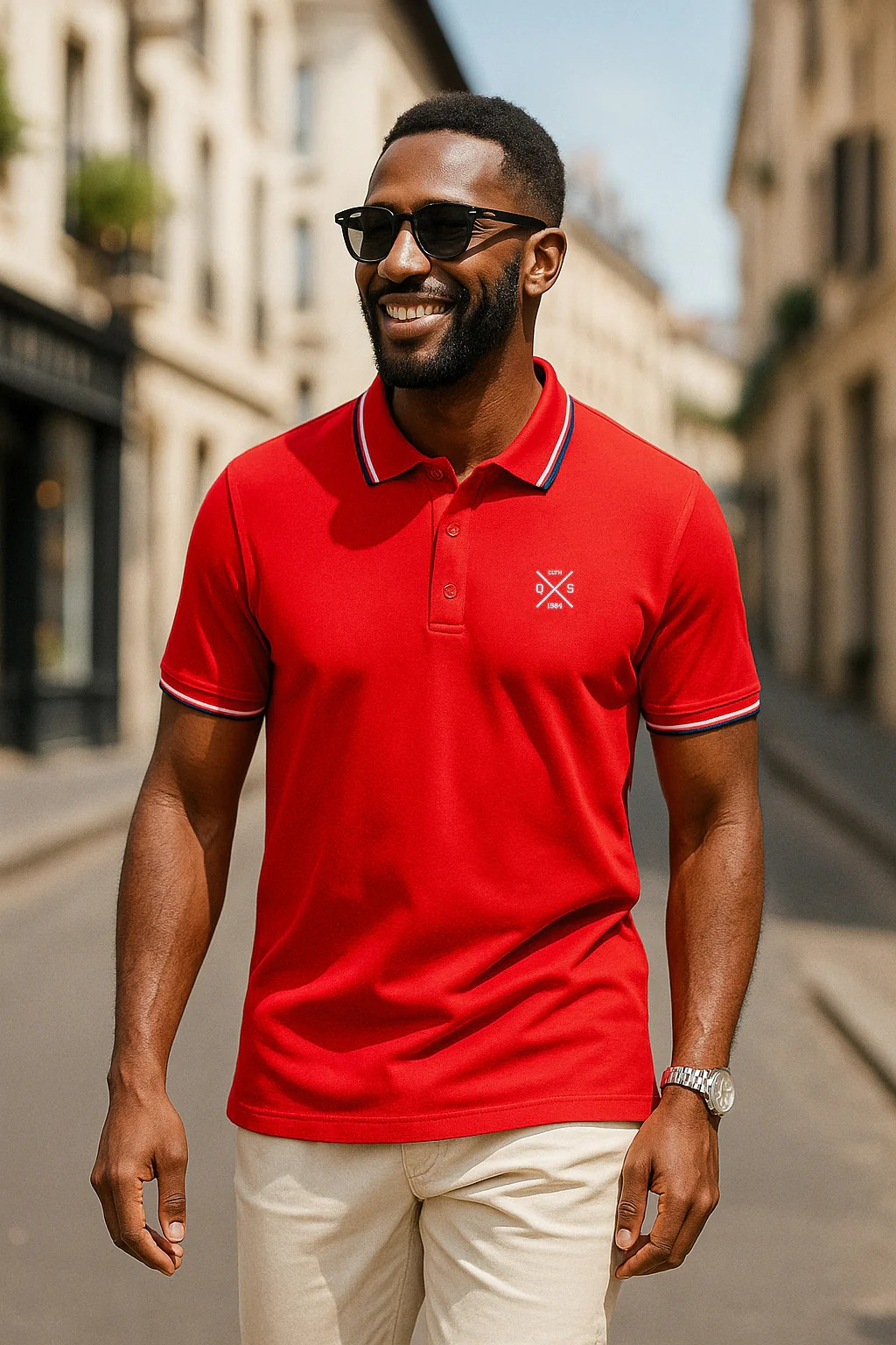 Polo QS Rouge Tipped